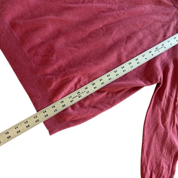 SUTTON STUDIO Womens 100% Cashmere Red Mock Turtleneck Sweater Size M - Picture 10 of 11